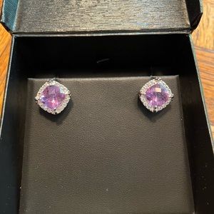 Amethyst colored earrings